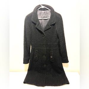 Talula Babaton Black Peacoat Size M